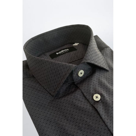 Baldinini Trend Gray Cotton Men Shirt
