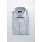 Baldinini Trend Light Blue Cotton Men Shirt