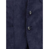 Gi Capri Blue Cotton Two-Piece Suit