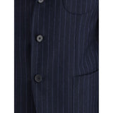 Gi Capri Blue Fleece Wool Two-Piece Suit