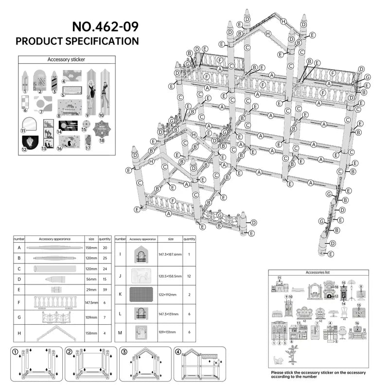 Dream House Dollhouse Playset with 25 Accessories