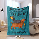 Cozy Flannel Dachshund Blanket for Home and Travel