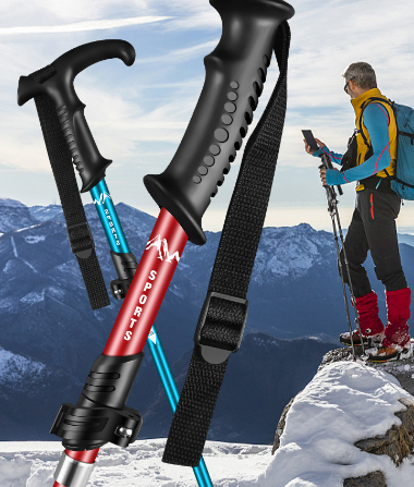 Wholesale Aluminum Folding 5-Section Hiking Poles