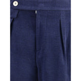 Brunello Cucinelli Blue Wool Casual Pants
