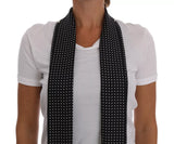 Dolce & Gabbana White Cotton Black Silk Scarf Top T-shirt