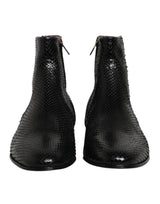 Dolce & Gabbana Black Leather Chelsea Short Ankle Boots  Shoes