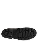 Dolce & Gabbana Black Patchwork Leather Mid Calf Boot  Shoes