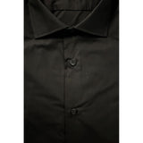 Baldinini Trend Black Cotton Men's Shirt