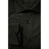 Baldinini Trend Black Cotton Men's Shirt