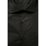 Baldinini Trend Black Cotton Men's Shirt