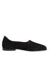 Dolce & Gabbana Black Leather Suede Slip On Loafers Dress Shoes