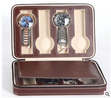 Watch Storage Case with Zipper Pouch - Portable Design