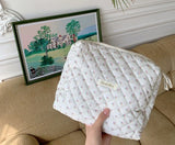 Korean Quilted Portable Cosmetic Storage Bag for Women