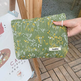 Large Floral Cosmetic Bag for Makeup and Travel