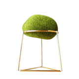 Geometric Ceramic Planter with Metal Stand for Home Decor
