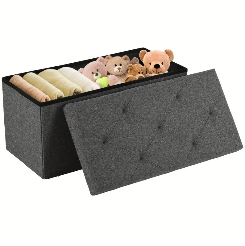 Multi-functional Home Large Size Storage Box Three-seat Storage Stool