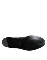 Dolce & Gabbana Black Leather Slip On Dress Men Loafers Shoes