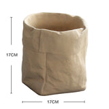 Cement Fabric Bag Planter in Modern Nordic Style