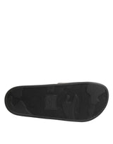 Dolce & Gabbana Black Leather Slides Sandals Beachwear Shoes