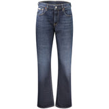 Calvin Klein Blue Cotton Women's High-Rise Jeans
