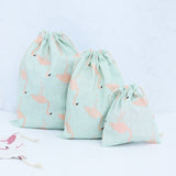 Cotton Linen Drawstring Storage Bag for Students