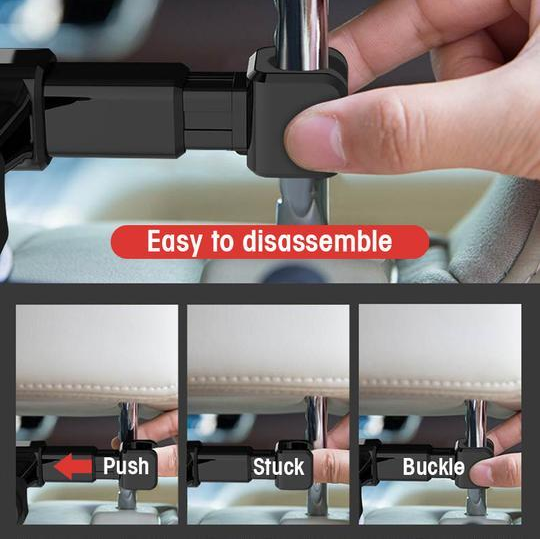Car Phone Holder with 360° Rotating Backseat Support