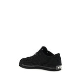Y-3 Black Leather Low Top Sneakers