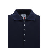 Thom Browne Blue Cotton Polo Shirt