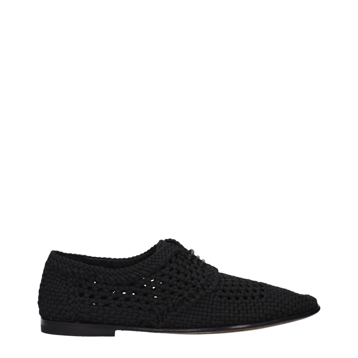 Dolce & Gabbana Black Fabric Oxfords And Derbies