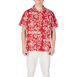 Replay Red Cotton Shortsleeve Shirt