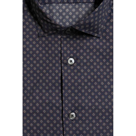 Bagutta Blue Cotton Men's Slim Fit Shirt