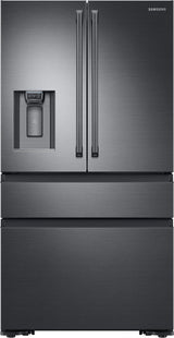 SAMSUNG REFRIGERATOR RF23 FOUR-DOOR WARDROBE, 625L, F, 444KWH, TWIN PLUS & METAL COOLING, FLEXZONE TECHNOLOGY, NO FROST, ICE & WATER DOOR, WIFI, HxWxD 1.78x0.91x0.78, BLACK CAVIAR