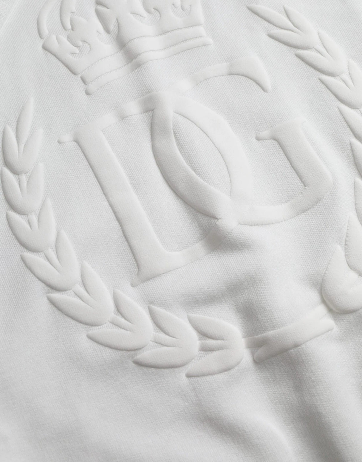 Dolce & Gabbana White Cotton Hooded Pullover Sweatshirt Men