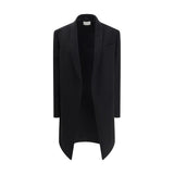 The Row Black Fleece Wool Coat