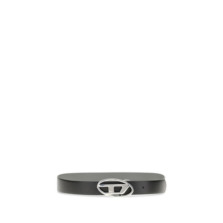 Diesel Black Calf Leather Bos Taurus Regular Belt