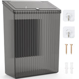 Sealegend Magnetic Lint Bin with Lid Storage Bins Perfect for Kitchen Fridge Cabinet Bathroom Laundry Room Organization Clear Black