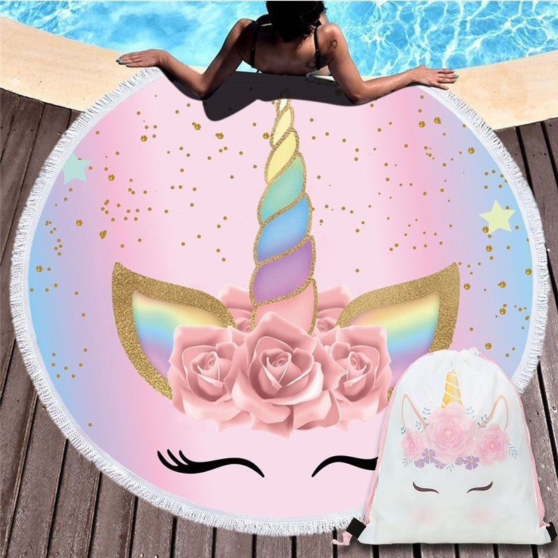 Round Beach Towel, Bath Towel, Yoga Mat