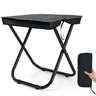 Outplea 16" Outdoor Foldable Stool Lightweight Camping Stool for Adults Heavy Duty Support 350lbs Portable Seat Foot Rest for Travel Fishing Hiking
