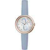 Furla Blue Leather Dress Watch