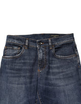 Dolce & Gabbana Blue Cotton Stretch Skinny Men Denim Jeans
