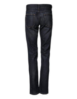 Dolce & Gabbana Dark Blue Watch GOLD Men Skinny Denim Jeans