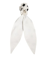 Dolce & Gabbana Scrunchie White Cotton Polka Dot Scarf Tie Accessory Hair