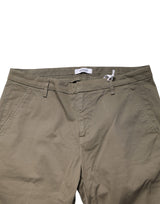 Dondup Beige Cotton Stretch Straight Chino Men Trouser Pants