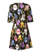 Dolce & Gabbana Black Floral Brocade A-line Mini Dress