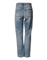 Dolce & Gabbana LightBlue Ripped Washed BOYFRIEND Denim Jeans