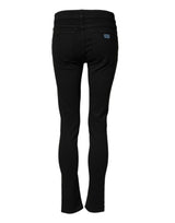 Dolce & Gabbana Black Cotton Skinny Mid Waist Denim Jeans