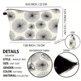 Dandelion Print Waterproof Cosmetic Bag for Women