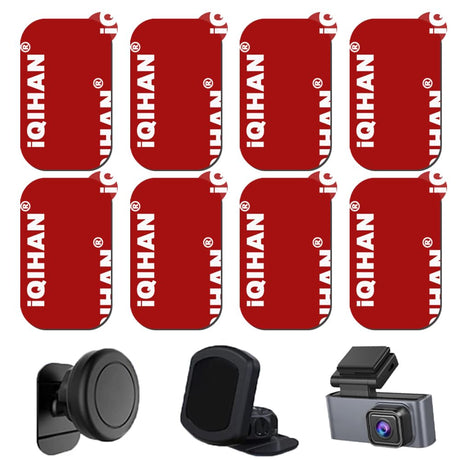 Sticky Adhesive Pads Replacement for Car Dashboard Magnetic Phone Mount Holder Base 8pcs Rectangle Heat Resistance Double-Side Sticker Tapes for Magnet Car Phone Stand Cradle & Windshield Dash Cam