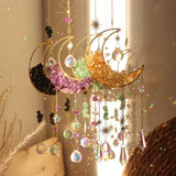 Crystal Moon Star Suncatcher Pendant for Home Decor