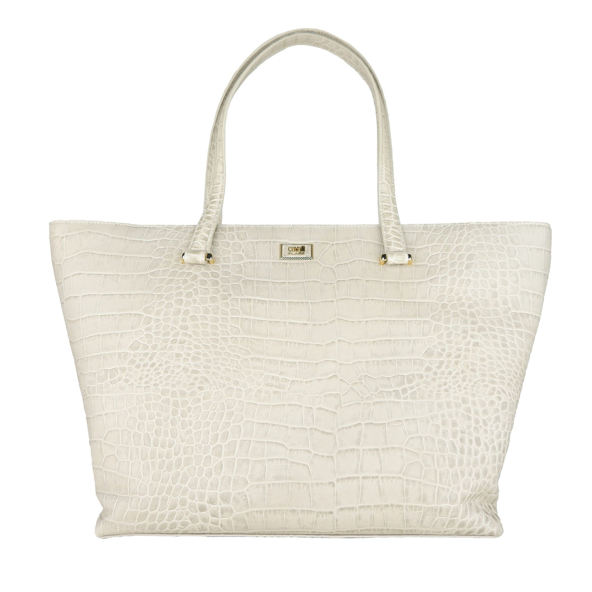 Cavalli Class - White Leather Di Calfskin Handbag